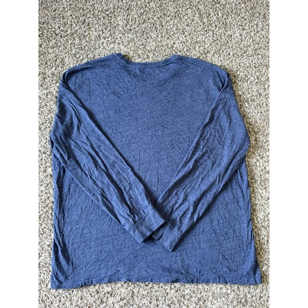 Polo Ralph Lauren T-Shirt 2XL Heather Blue Long Sleeve Pony Logo Cotton Preppy